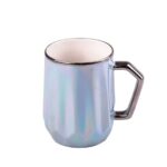 Чашка порцелянова Glaze 450мл у дзеркальній глазурі чашки для кави Блакитний HPCYM0885BL