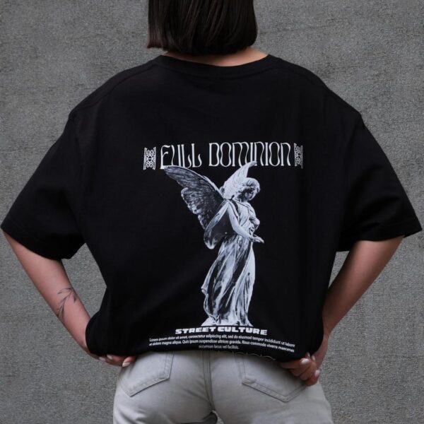 Жіноча Оверсайз Футболка З Принтом Without Dominion Black