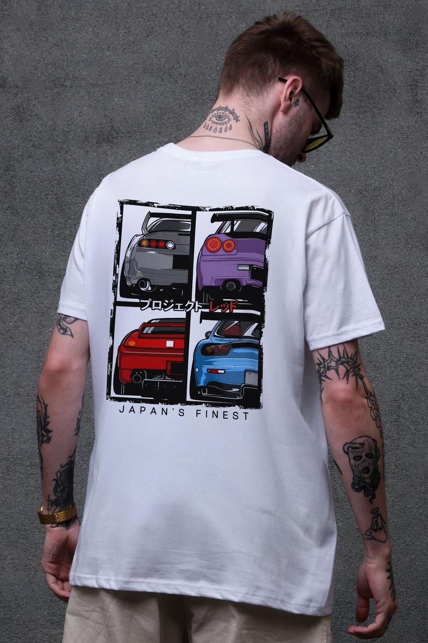 Чоловіча Оверсайз Футболка З Принтом Without Cars White