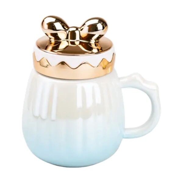 Чашка порцелянова 500 мл із кришкою Блакитна HP7194BL