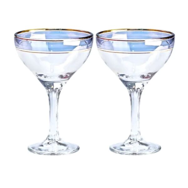 Набір келихів для коктейлів 2 штуки по 290 мл, сині HP545