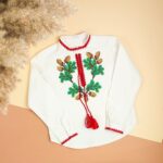 Лляна вишиванка "Дубочок" , Білий, 140 (10 років)