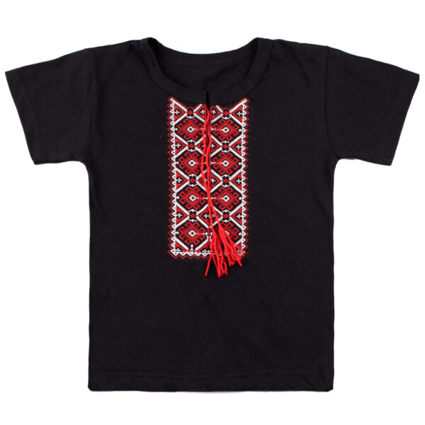 Футболка вишиванка "Назар", Чорний, 134 (9 років)