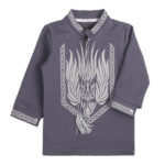 Вишиванка для хлопчика "Сокіл", Темно-сірий, 92 (2 роки)