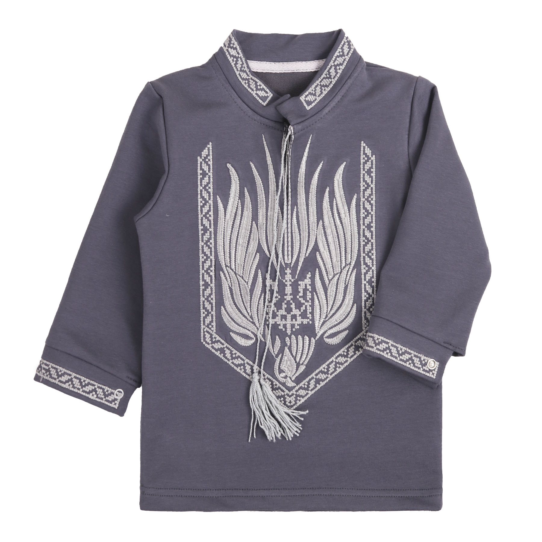 Вишиванка для хлопчика "Сокіл", Темно-сірий, 92 (2 роки)