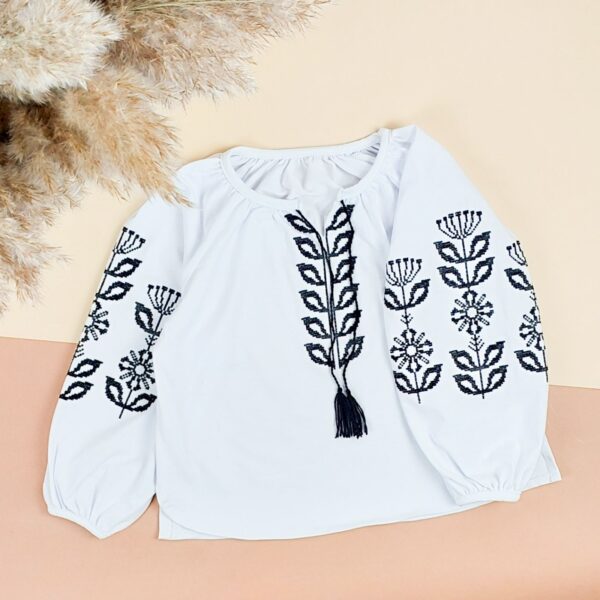 Вишиванка довгий рукав "Нея", Білий, 116 (6 років)