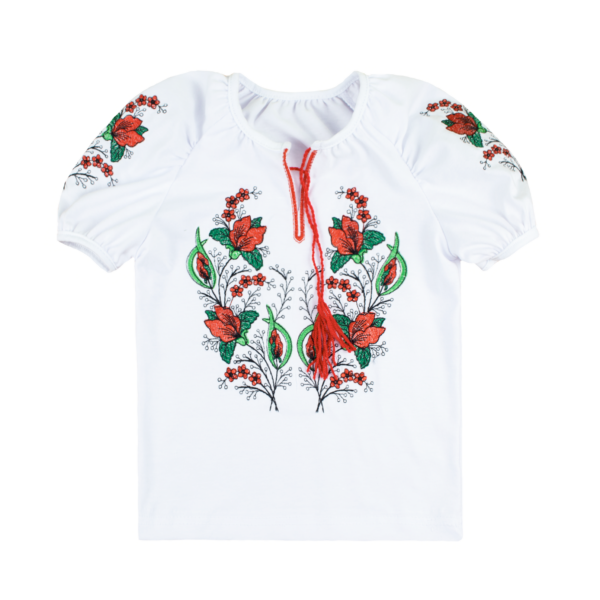 Блуза для дівчинки "Вишиванка-22", Білий, 86 (1.5 роки)
