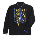 Флісова вишиванка "Ластівки", Чорний, 152 (12 років)