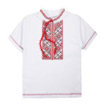 Футболка вишита дитяча №23, Білий, 98-104см