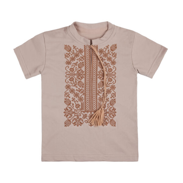 Футболка вишиванка для хлопчика "Сармат", Какао, 86 (1.5 роки)