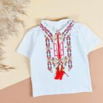 Футболка вишиванка "Тризуб" червоно-жовтий, Білий, 86 (1.5 роки)