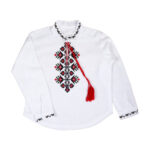 Лляна вишиванка для хлопчика "Маки", Білий, 110 (5 років)