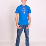 Вишиванка чоловіча №1, Синій, 44