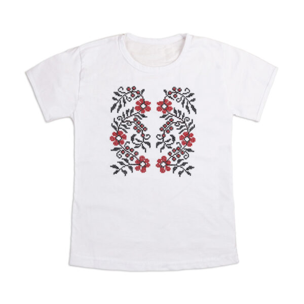 Вишиванка для дівчинки №4, Білий, 110-116см