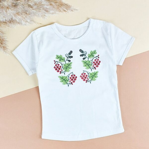 Вишиванка для дівчинки "Калина", Білий, 122-128см