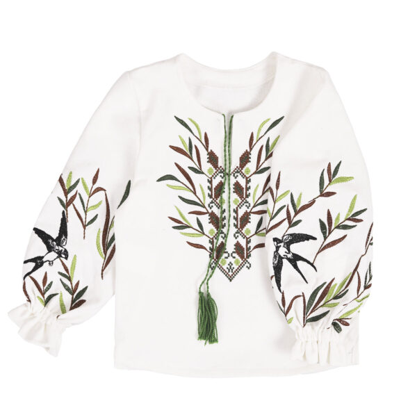 Вишиванка для дівчинки "Верба 2.0", Білий, 92 (2 роки)