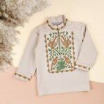 Вишиванка для хлопчика "Пташка", Латте, 146 (11 років)